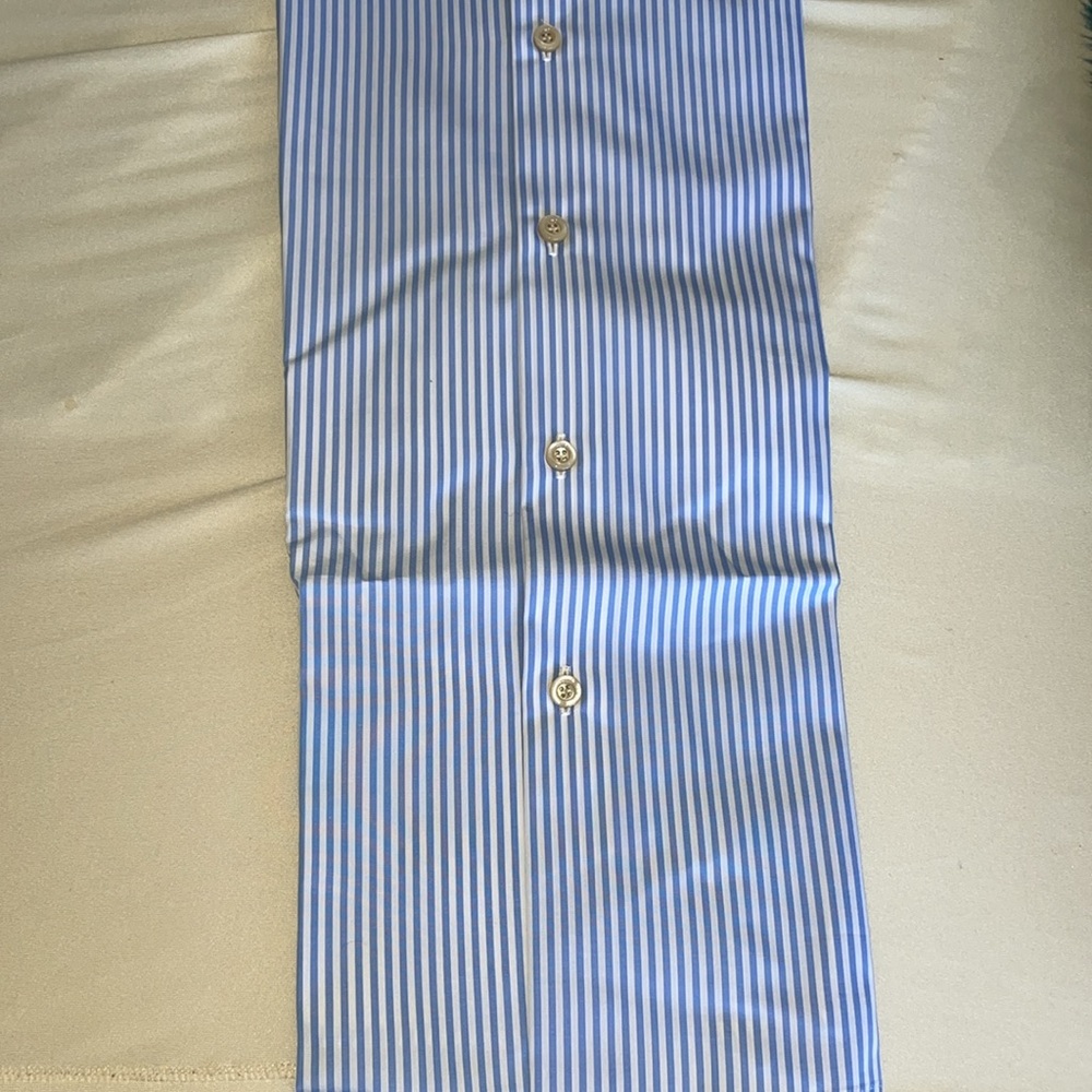 New mens Gucci White & Blue Striped Dress Shirt - Picture 2 of 12